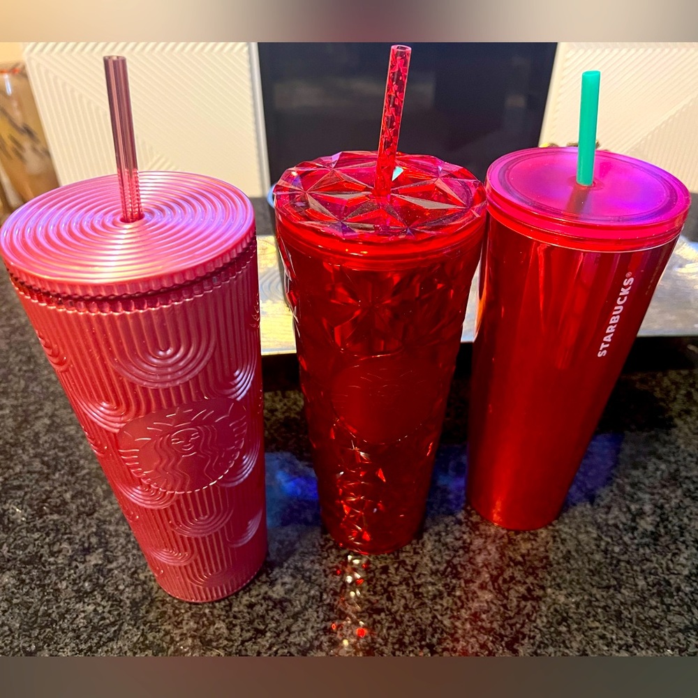 Starbucks 3ple Red Tumblers
